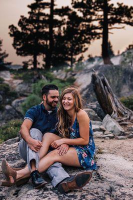 Anniversary photos done at Donner Lake