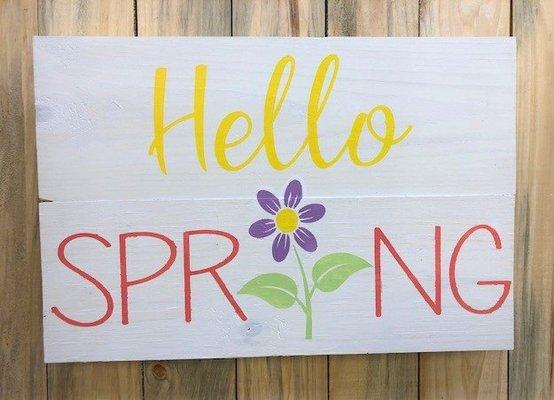 Get excited for Spring by creating Hello Spring on a 11x16 board at the Husker Lawn and Leisure Show at the Lancaster event Center!