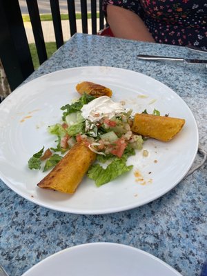 Half the taquito plate - we already ate the other half!