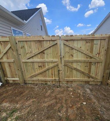 Double Gate Installation at property in Hope Mills, NC.