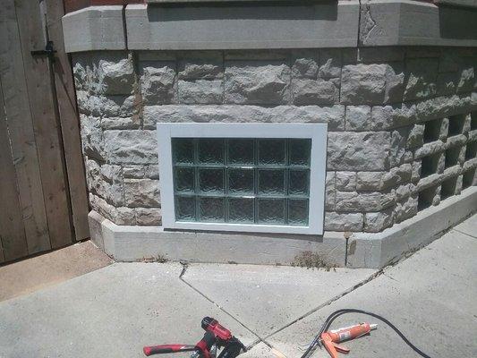 Complete Glass block installation