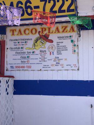 Taco Plaza Menu