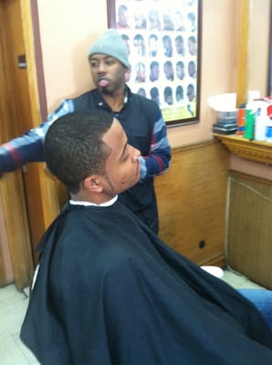 My little brother getting diced up by Kirkdon.