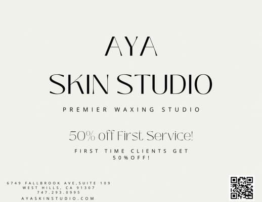 First time clients get 50% off their first service!