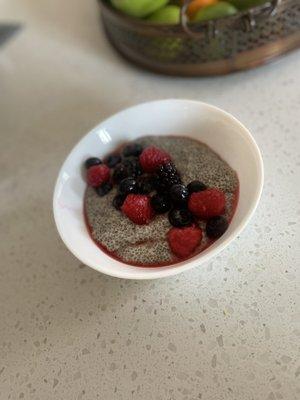 Chia Seed Pudding and Mixed Berries