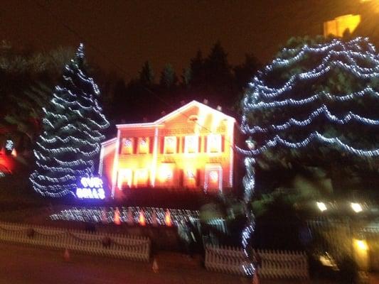 The light show at the brewery.