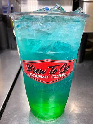 Green Apple and Blue Raspberry Energy Zinger!