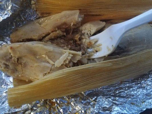 Beef tamale, was ok