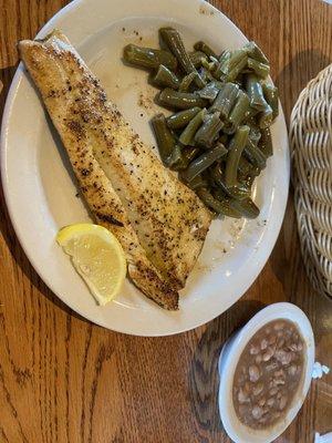 Trout dinner - just one filet.