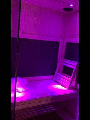 Inside our Infrared Sauna!