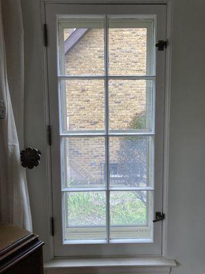 view from inside house- window closed