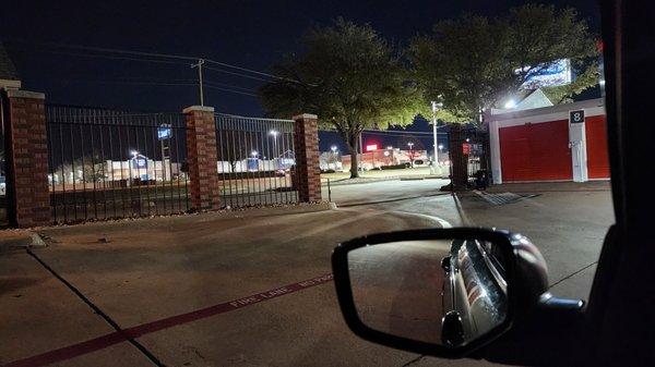 The high security gate that was supposed to be closed at all times, wide open.