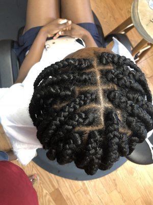 Jumbo triangle braids