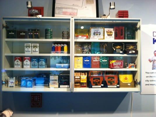 More tobacco products, cigarettes(casual & luxury), snuff/skoal, cigar accessories.