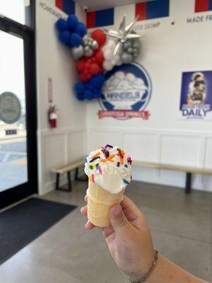 Kid cone with sprinkles