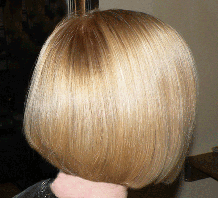 Organic hair color, A line Bob hair cut