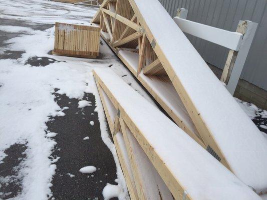 We manufacture trusses year around.  We offer delivery from Marion to Sandusky.