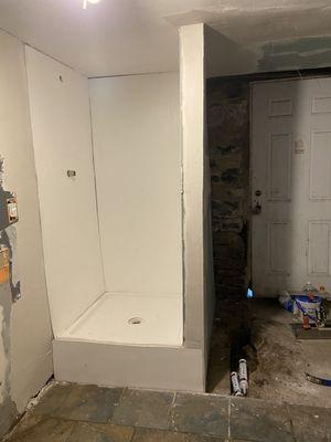 This is the 5'4 foot shower they built without my approval