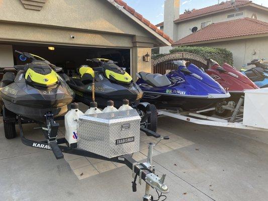 We offer Seadoo and Yamahas