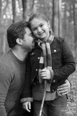 Father and daughter. Fall portrait session in New Hampshire.