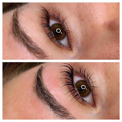 Brow wax and lash lift