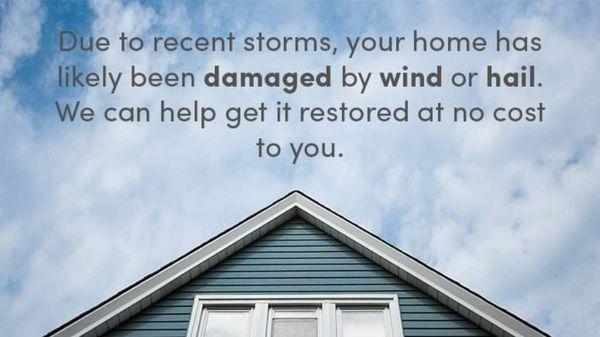 Give us a call For A Free roof inspection