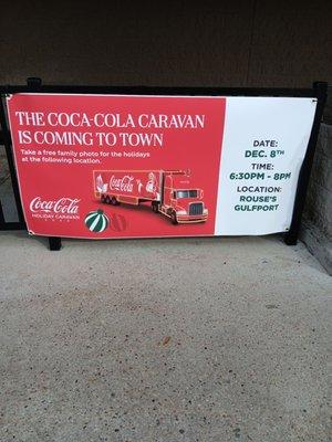 The coca cola caravan is coming