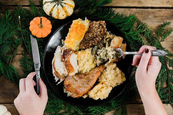 Thanksgiving Meal Plated