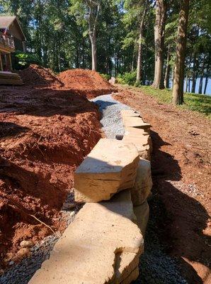 Retaining wall by H2 Sitework