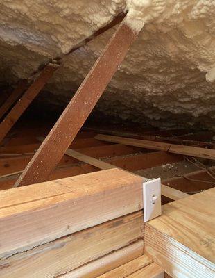 Open Cell attic insulation