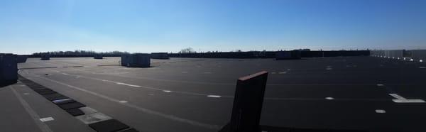 Repaired EPDM roof leaks on commercial building in Dublin Ohio