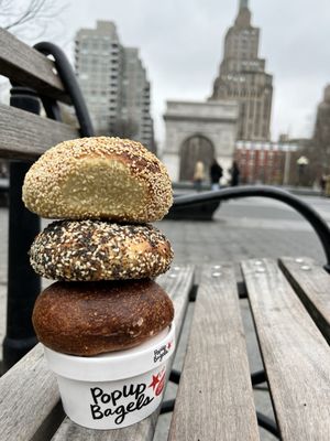 A bagel tower