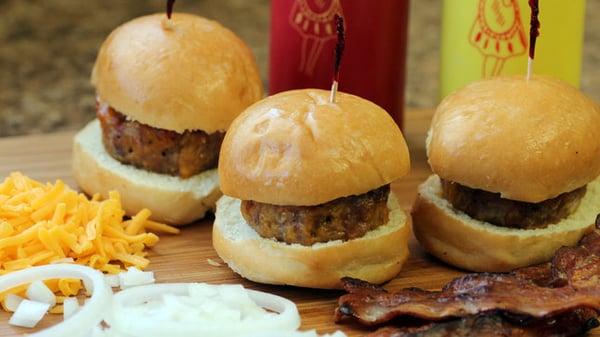 BEEF CAKE Shop sliders, your favorite comfort foods made bite sized. The best thing you will ever put in your mouth!!!