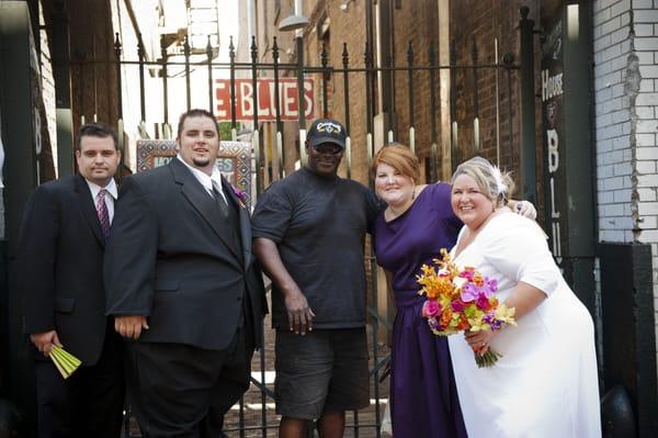 Buddy was our driver on our wedding day!!