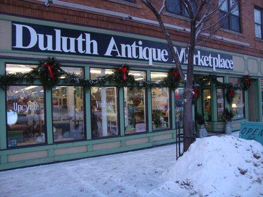 Front of the store, view looking west.