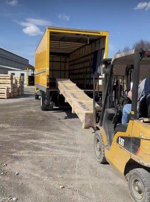 Most of our box trucks comes with a lift-gate also pallet jack for easier loading/unloading, especially residential clients!