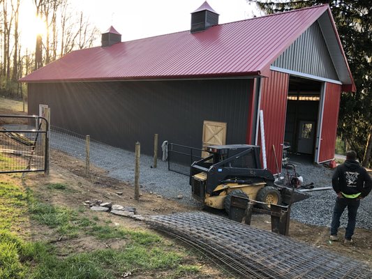 Super huge pole barn- just getting started