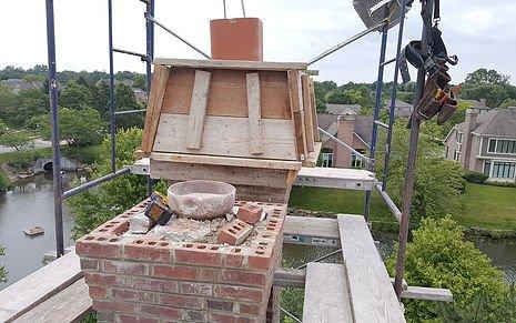 brick chimney cap construction