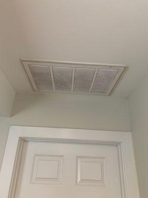 See how dusty and dirty the vents are. We are in Covid times and this is what clean looks like