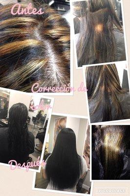 We do color correction,highlights,style ,deep conditioning