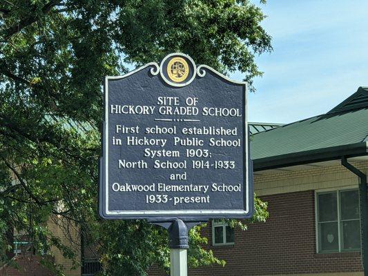 Site of Hickory Graded School Historical Marker