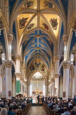 Ceremony at the Basilica of the Sacred Heart, Universtiy of Notre Dame.