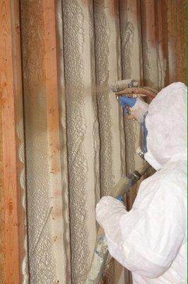 Spray foam insulation