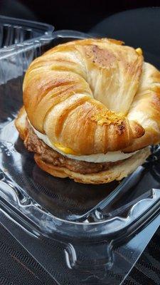 Now THIS is a serious breakfast sandwich. Delicious. Filling. Not your typical smushed, soggy mcsandwich. Fresh toasted and ready fast.Yum!