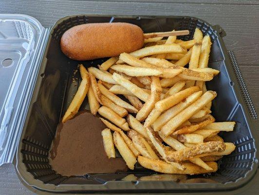 Corn Dog and Fries