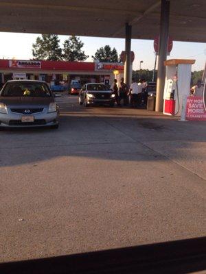 Picture of solicitors.  The beg for money as soon as you stop your vehicle.   They also approach you while you are pumping your gas.