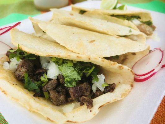 Tacos de asada! Deliciosos!