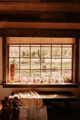 View from inside Little White Shed Shop