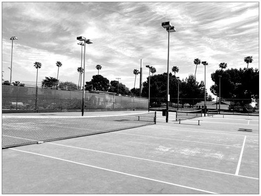 Tennis courts.