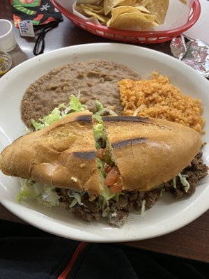 Torta with asada. One of the best I've ever eaten!!